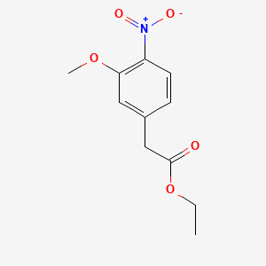 molecular formula C11H13NO5 B597682 Ethyl 3-methoxy-4-nitrophenylacetate CAS No. 1258845-94-1