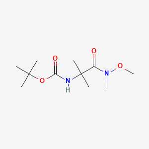 B597695 Tert-butyl (1-(methoxy(methyl)amino)-2-methyl-1-oxopropan-2-YL)carbamate CAS No. 160816-27-3