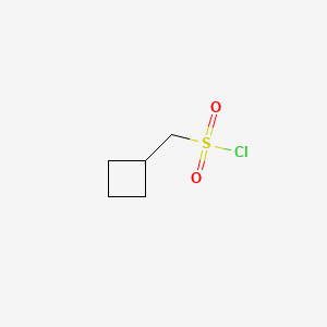 molecular formula C5H9ClO2S B597706 Cyclobutylmethanesulfonyl chloride CAS No. 1220695-06-6