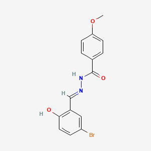 molecular formula C15H13BrN2O3 B5977200 N'-[(E)-(5-bromo-2-hydroxyphenyl)methylidene]-4-methoxybenzohydrazide 