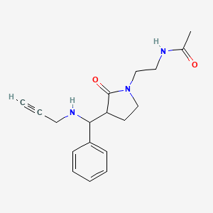 molecular formula C18H23N3O2 B597721 N-(2-(2-Oxo-3-(phenyl(prop-2-yn-1-ylamino)methyl)pyrrolidin-1-yl)ethyl)acetamide CAS No. 1245806-94-3