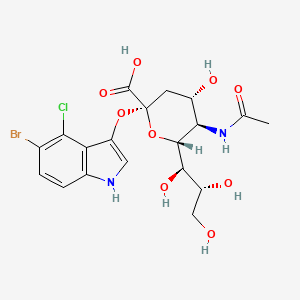 (2S,4S,5R,6R)-5-acetamido-2-((5-bromo-4-chloro-1H-indol-3-yl)oxy)-4-hydroxy-6-((1R,2R)-1,2,3-trihydroxypropyl)tetrahydro-2H-pyran-2-carboxylic acid