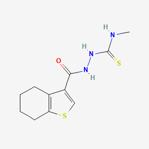 molecular formula C11H15N3OS2 B5977237 N-methyl-2-(4,5,6,7-tetrahydro-1-benzothiophen-3-ylcarbonyl)hydrazinecarbothioamide CAS No. 588685-99-8