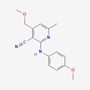 molecular formula C16H17N3O2 B5977308 2-(4-METHOXYANILINO)-4-(METHOXYMETHYL)-6-METHYL-3-PYRIDYL CYANIDE 