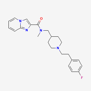 molecular formula C23H27FN4O B5977328 N-[[1-[2-(4-fluorophenyl)ethyl]piperidin-4-yl]methyl]-N-methylimidazo[1,2-a]pyridine-2-carboxamide 