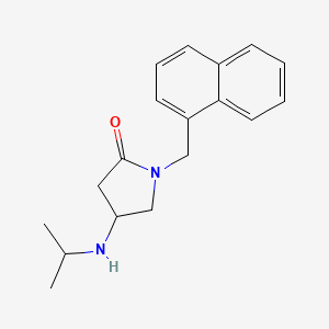 molecular formula C18H22N2O B5977523 1-(Naphthalen-1-ylmethyl)-4-(propan-2-ylamino)pyrrolidin-2-one 