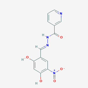 molecular formula C13H10N4O5 B5977550 N'-[(E)-(2,4-dihydroxy-5-nitrophenyl)methylidene]pyridine-3-carbohydrazide 