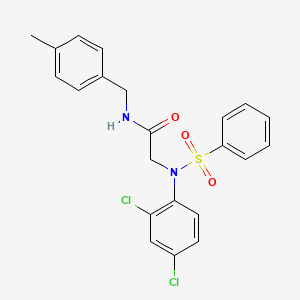 molecular formula C22H20Cl2N2O3S B5977578 N~2~-(2,4-dichlorophenyl)-N-(4-methylbenzyl)-N~2~-(phenylsulfonyl)glycinamide 