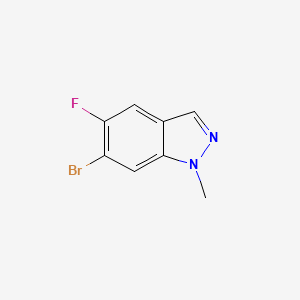 molecular formula C8H6BrFN2 B597769 6-Bromo-5-fluoro-1-methyl-1H-indazole CAS No. 1286734-86-8
