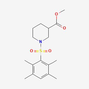 molecular formula C17H25NO4S B5977717 Methyl 1-(2,3,5,6-tetramethylphenyl)sulfonylpiperidine-3-carboxylate 