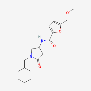 molecular formula C18H26N2O4 B5977733 N-[1-(cyclohexylmethyl)-5-oxopyrrolidin-3-yl]-5-(methoxymethyl)furan-2-carboxamide 