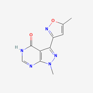 1-Methyl-3-(5-methylisoxazol-3-yl)-1H-pyrazolo[3,4-d]pyrimidin-4-ol