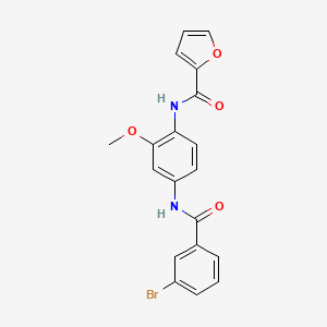 molecular formula C19H15BrN2O4 B5977825 N-[4-[(3-bromobenzoyl)amino]-2-methoxyphenyl]furan-2-carboxamide 