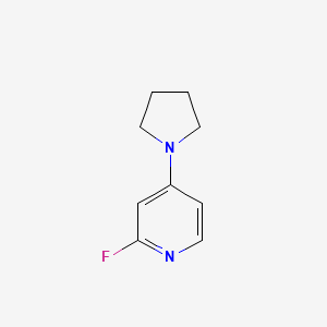 2-Fluoro-4-(pyrrolidin-1-yl)pyridine
