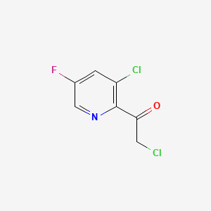 molecular formula C7H4Cl2FNO B597791 2-Chloro-1-(3-chloro-5-fluoropyridin-2-YL)ethanone CAS No. 1374652-07-9