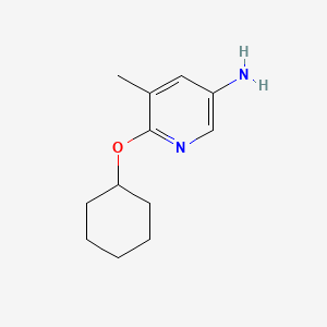 molecular formula C12H18N2O B597792 6-(Cyclohexyloxy)-5-methylpyridin-3-amine CAS No. 1247788-49-3