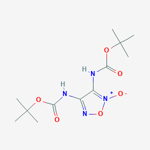 molecular formula C12H20N4O6 B5977988 tert-butyl N-[4-[(2-methylpropan-2-yl)oxycarbonylamino]-2-oxido-1,2,5-oxadiazol-2-ium-3-yl]carbamate 