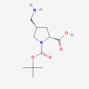 (2R,4S)-4-(aminomethyl)-1-(tert-butoxycarbonyl)pyrrolidine-2-carboxylic acid