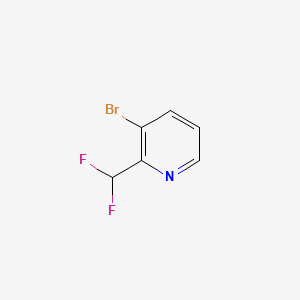 molecular formula C6H4BrF2N B597806 3-Bromo-2-(difluoromethyl)pyridine CAS No. 1211520-77-2