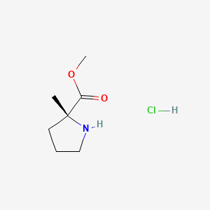 molecular formula C7H14ClNO2 B597808 Methyl (2R)-2-methylpyrrolidine-2-carboxylate hydrochloride CAS No. 1286768-32-8