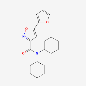 molecular formula C20H26N2O3 B5978090 N,N-dicyclohexyl-5-(furan-2-yl)-1,2-oxazole-3-carboxamide 