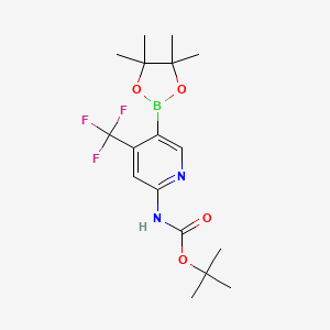 tert-Butyl (5-(4,4,5,5-tetramethyl-1,3,2-dioxaborolan-2-yl)-4-(trifluoromethyl)pyridin-2-yl)carbamate