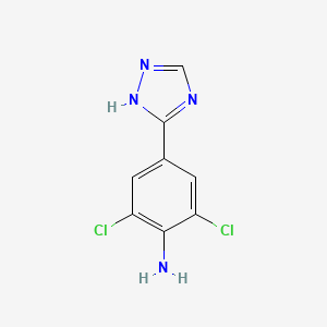 2,6-dichloro-4-(1H-1,2,4-triazol-5-yl)aniline