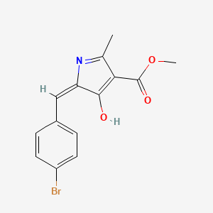 molecular formula C14H12BrNO3 B5978257 METHYL (5E)-5-[(4-BROMOPHENYL)METHYLIDENE]-2-METHYL-4-OXO-4,5-DIHYDRO-1H-PYRROLE-3-CARBOXYLATE 