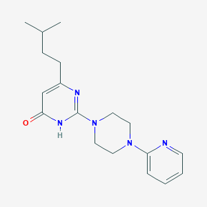 molecular formula C18H25N5O B5978303 6-(3-methylbutyl)-2-[4-(pyridin-2-yl)piperazin-1-yl]pyrimidin-4(3H)-one 
