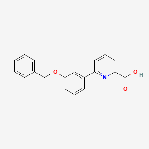 molecular formula C19H15NO3 B597844 6-(3-Benzyloxyphenyl)picolinic acid CAS No. 1261958-40-0