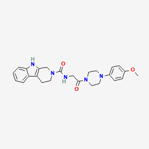molecular formula C25H29N5O3 B5978460 N-{2-[4-(4-methoxyphenyl)piperazin-1-yl]-2-oxoethyl}-1,3,4,9-tetrahydro-2H-beta-carboline-2-carboxamide 