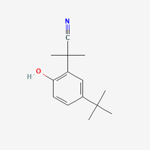 molecular formula C14H19NO B597854 2-(5-(tert-Butyl)-2-hydroxyphenyl)-2-methylpropanenitrile CAS No. 1246217-34-4