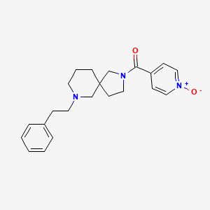 molecular formula C22H27N3O2 B5978574 (1-Oxidopyridin-1-ium-4-yl)-[9-(2-phenylethyl)-2,9-diazaspiro[4.5]decan-2-yl]methanone 