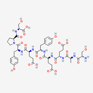 molecular formula C47H63N9O20 B597863 H-Ser-ala-glu-glu-tyr-glu-tyr-pro-ser-oh CAS No. 198483-37-3