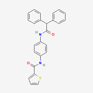 molecular formula C25H20N2O2S B5978634 N-{4-[(diphenylacetyl)amino]phenyl}thiophene-2-carboxamide 
