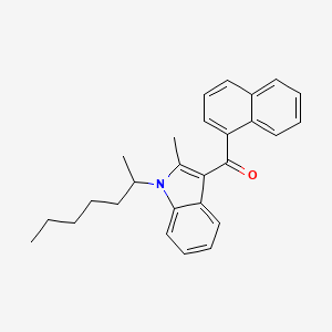 molecular formula C27H29NO B597868 (1-庚烷-2-基-2-甲基吲哚-3-基)-萘-1-基甲苯酮 CAS No. 155471-13-9