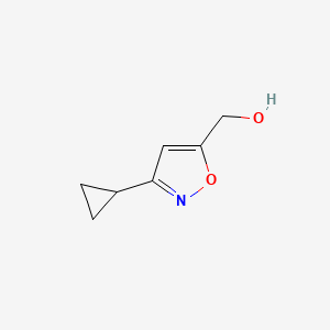 molecular formula C7H9NO2 B597872 (3-环丙基异恶唑-5-基)甲醇 CAS No. 121604-45-3