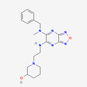 molecular formula C19H25N7O2 B5978736 1-[2-[[5-[Benzyl(methyl)amino]-[1,2,5]oxadiazolo[3,4-b]pyrazin-6-yl]amino]ethyl]piperidin-3-ol 