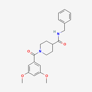 molecular formula C22H26N2O4 B5978783 N-benzyl-1-[(3,5-dimethoxyphenyl)carbonyl]piperidine-4-carboxamide 