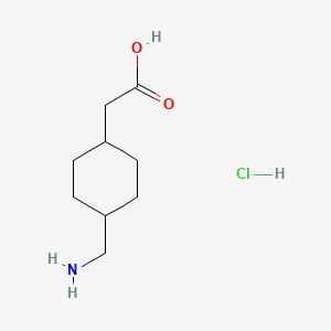 molecular formula C9H18ClNO2 B597881 TRANS-(4-AMINOMETHYLCYCLOHEXYL)ACETIC ACID HCL CAS No. 1228880-64-5