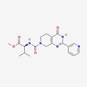 molecular formula C19H23N5O4 B5978830 methyl N-[(4-oxo-2-pyridin-3-yl-4,5,6,8-tetrahydropyrido[3,4-d]pyrimidin-7(3H)-yl)carbonyl]-L-valinate 