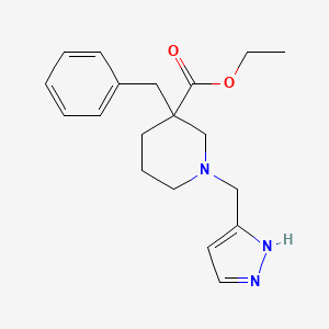 molecular formula C19H25N3O2 B5978859 ethyl 3-benzyl-1-(1H-pyrazol-5-ylmethyl)piperidine-3-carboxylate 