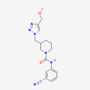 molecular formula C18H22N6O2 B5978949 N-(3-cyanophenyl)-3-[[4-(methoxymethyl)triazol-1-yl]methyl]piperidine-1-carboxamide 