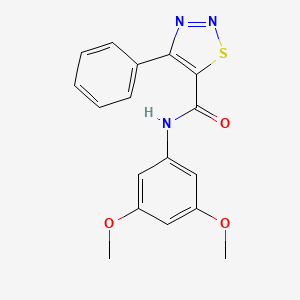 molecular formula C17H15N3O3S B5979051 N-(3,5-dimethoxyphenyl)-4-phenyl-1,2,3-thiadiazole-5-carboxamide 