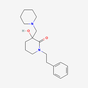 molecular formula C19H28N2O2 B5979162 3-Hydroxy-1-(2-phenylethyl)-3-(piperidin-1-ylmethyl)piperidin-2-one 