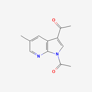 molecular formula C12H12N2O2 B597918 1,1'-(5-Methyl-1H-pyrrolo[2,3-b]pyridine-1,3-diyl)diethanone CAS No. 1222533-87-0