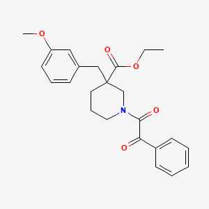 molecular formula C24H27NO5 B5979191 ethyl 3-(3-methoxybenzyl)-1-[oxo(phenyl)acetyl]-3-piperidinecarboxylate 