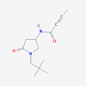molecular formula C13H20N2O2 B5979244 N-[1-(2,2-dimethylpropyl)-5-oxo-3-pyrrolidinyl]-2-butynamide 