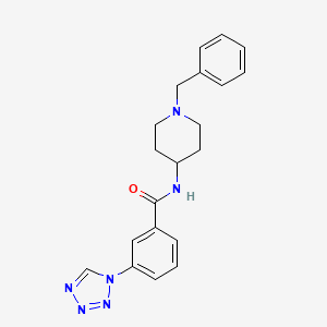 molecular formula C20H22N6O B5979326 N-(1-benzylpiperidin-4-yl)-3-(1H-tetrazol-1-yl)benzamide 