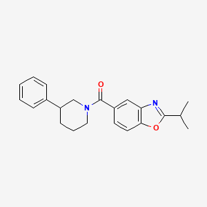 molecular formula C22H24N2O2 B5979357 2-isopropyl-5-[(3-phenyl-1-piperidinyl)carbonyl]-1,3-benzoxazole 